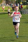 Phillipa Chambers (Gateshead Harriers) on the first leg in the Northern Cross Country Relay, Graves Park, Sheffield. 